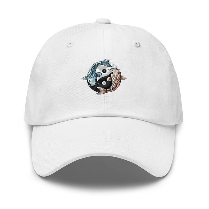 Triniskies  Hats Moon & Ocean Spirit Avatar Embroidered Koi Fish Trendy Yin Yang Dad Hat Gift