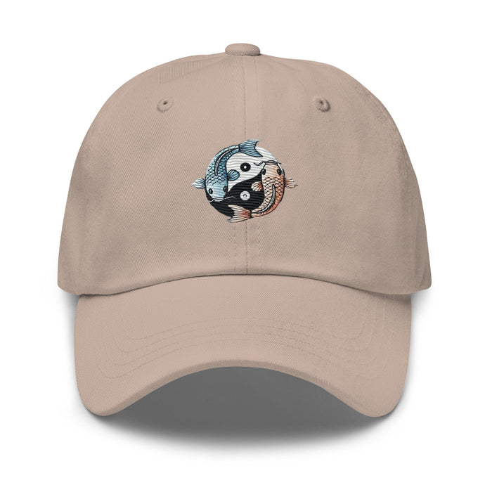 Triniskies  Hats Moon & Ocean Spirit Avatar Embroidered Koi Fish Trendy Yin Yang Dad Hat Gift