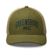 Triniskies  Hats Moss/ Khaki Embroidered Greensboro NC Trucker Cap | North Carolina Vacation & Travel Gift