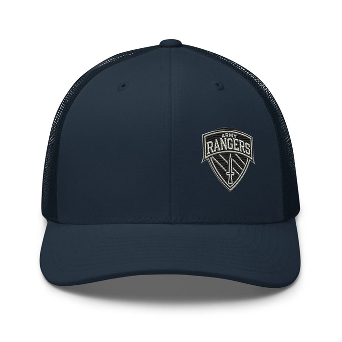 Triniskies  Hats Navy Army Rangers Embroidered Trucker Cap Patriotic Mesh Hat for Rangers Supporters