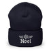 Triniskies  Hats Navy Embroidered Noel Christmas Hat | Cuffed Beanie | Festive & Cozy