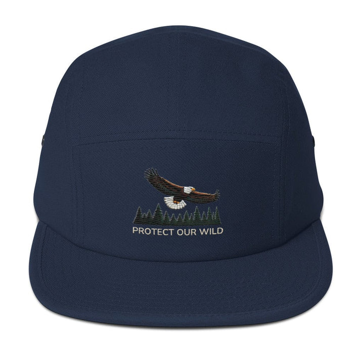 Triniskies  Hats Navy Protect Our Wild Embroidered Eagle Five Panel Cap