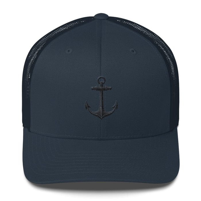 Triniskies  Hats Navy Safe Home Anchor Embroidered Trucker Hat Nautical-Inspired Adjustable Mesh Cap