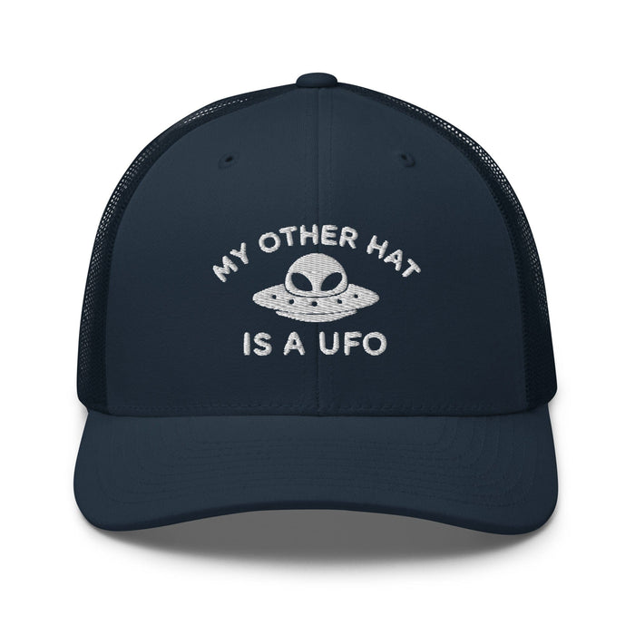 Triniskies  Hats Navy UFO Trucker Hat Embroidered Alien Mesh Cap