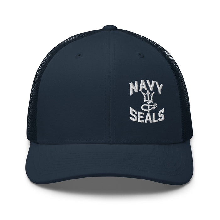 Triniskies  Hats Navy US Navy SEALs Trucker Cap  Embroidered Patriotic Mesh Hat