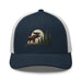 Triniskies  Hats Navy/ White Embroidered Moose Trucker Hat | Outdoor Adventure Cap