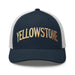 Triniskies  Hats Navy/ White Embroidered Yellowstone National Park Trucker Cap | Mesh Back Adventure Hat