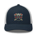 Triniskies  Hats Navy/ White Firefighter Shield and Axe Embroidered Hat | Classic Trucker Cap