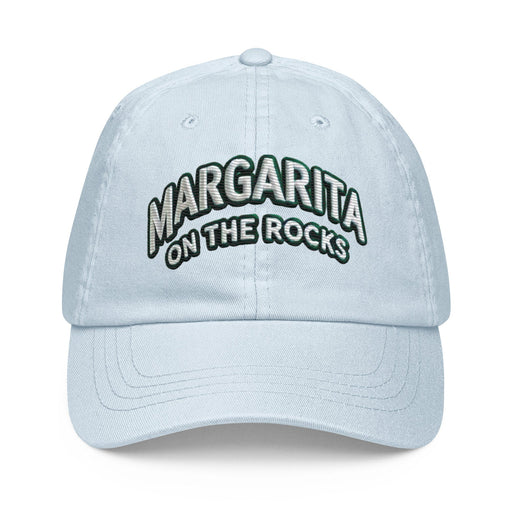 Triniskies  Hats Pastel Blue Embroidered Margarita on the Rocks Pastel Baseball Hat | Unique Low-Profile Cap