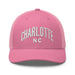 Triniskies  Hats Pink Embroidered Charlotte NC Trucker Cap | Classic Mesh Back Hat