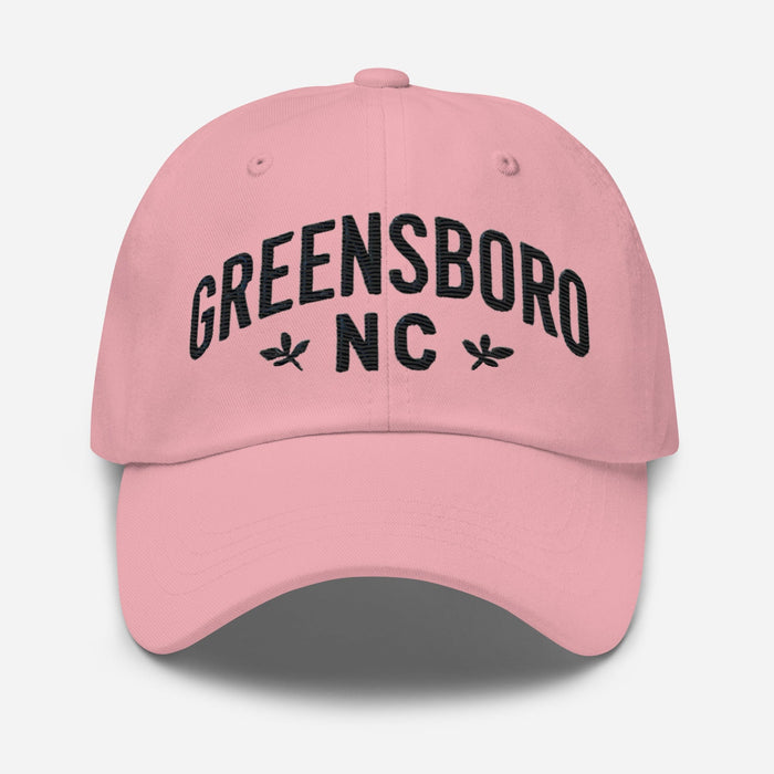 Triniskies  Hats Pink Embroidered Greensboro NC Dad Hat | North Carolina Travel & Vacation Gift