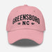 Triniskies  Hats Pink Embroidered Greensboro NC Dad Hat | North Carolina Travel & Vacation Gift