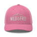 Triniskies  Hats Pink Embroidered Wild and Free Trucker Cap | Camping & Hiking Nature Lovers Hat