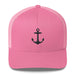 Triniskies  Hats Pink Safe Home Anchor Embroidered Trucker Hat Nautical-Inspired Adjustable Mesh Cap