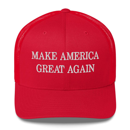 Triniskies  Hats Red Embroidered Make America Great Again Vote Patriotic Pride Trucker Cap