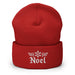 Triniskies  Hats Red Embroidered Noel Christmas Hat | Cuffed Beanie | Festive & Cozy