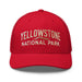 Triniskies  Hats Red Embroidered Yellowstone National Park Trucker Cap Mesh Back Adventure Hat Camping Hat