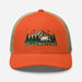 Triniskies  Hats Rustic Orange/ Khaki Embroidered Yellowstone National Park Trucker Cap | Camping & Hiking Nature Lover Hat