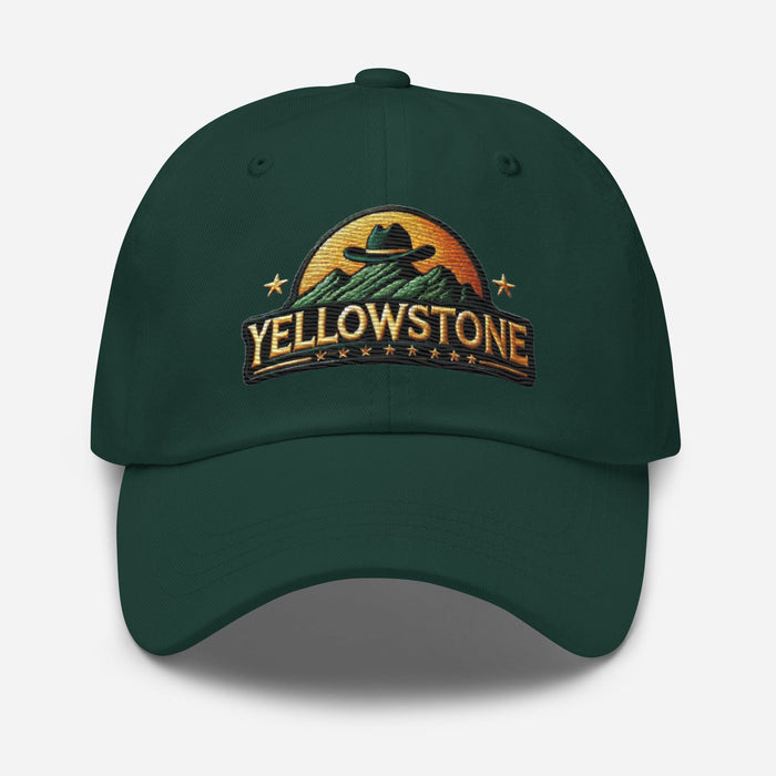 Triniskies  Hats Spruce Embroidered Yellowstone National Park Dad Hat | Camping & Hiking Nature Lover Cap