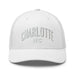 Triniskies  Hats White Embroidered Charlotte NC Trucker Cap | Classic Mesh Back Hat