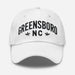 Triniskies  Hats White Embroidered Greensboro NC Dad Hat | North Carolina Travel & Vacation Gift