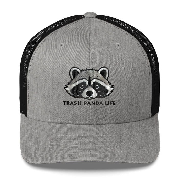 Triniskies Heather/ Black Embroidered Trash Panda Wildlife Humor Trucker Hat – Funny & Stylish