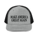 Triniskies  Heather Grey / Black Make America Great Again MAGA Embroidered Trucker Cap Richardson 112