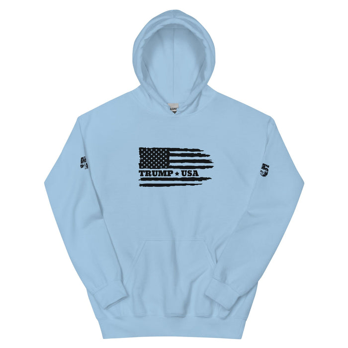 Triniskies  Hoodie Light Blue / S Trump USA Unisex Patriotic Hoodie Black Flag Sweatshirt for Patriots