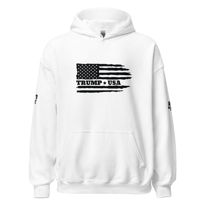 Triniskies  Hoodie Trump USA Unisex Patriotic Hoodie Black Flag Sweatshirt for Patriots