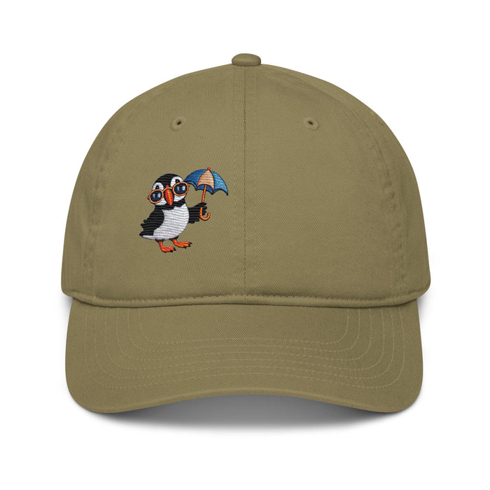 Triniskies  Jungle Embroidered Playful Puffin Organic Dad Hat - Quirky & Sustainable Style