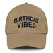 Triniskies Khaki Birthday Vibes Dad Hat, Low Profile Adjustable Cap Celebration Birthday Hat Great Gift Idea