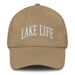 Triniskies Khaki Embroidered "Lake Life" Dad Hat – Low Profile, Adjustable Strap Mens Gift Womens Gift