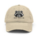 Triniskies Khaki Embroidered Trash Panda Life Distressed Dad Hat – Edgy & Fun Wildlife Funny Stylish Hat