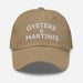 Triniskies  Khaki Oysters & Martinis Embroidered Dad Hat