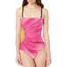 Triniskies large / Pink Calvin Klein Women's Classic Bandeau One Piece Swimsuit Swimwear SZ 10