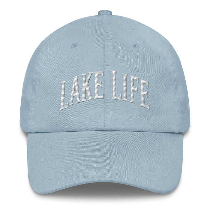 Triniskies Light Blue Embroidered "Lake Life" Dad Hat – Low Profile, Adjustable Strap Mens Gift Womens Gift