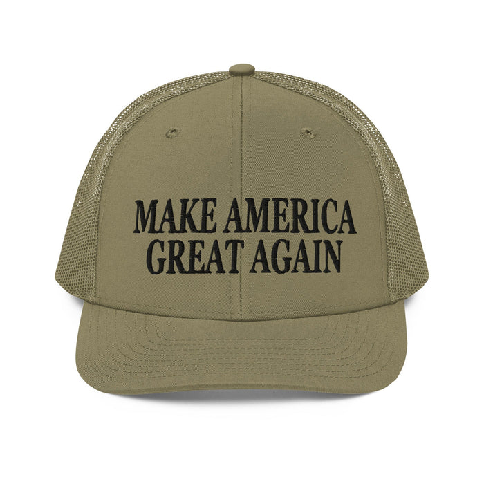 Triniskies  Loden Make America Great Again MAGA Embroidered Trucker Cap Richardson 112