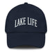 Triniskies Navy Embroidered "Lake Life" Dad Hat – Low Profile, Adjustable Strap Mens Gift Womens Gift