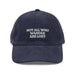 Triniskies  Navy Not All Who Wander Are Lost Embroidered Corduroy Cap