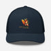 Triniskies Navy Surfs Up Surfing Frog Embroidered Trucker Cap by Trini Skies, Adjustable Mesh Back Cap