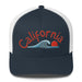 Triniskies Navy/ White California Embroidered Mid Profile Mesh Back Trucker cap