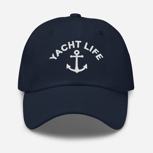 Triniskies  Navy Yacht Life Embroidered Dad Hat Nautical Vibes for Everyday Wear