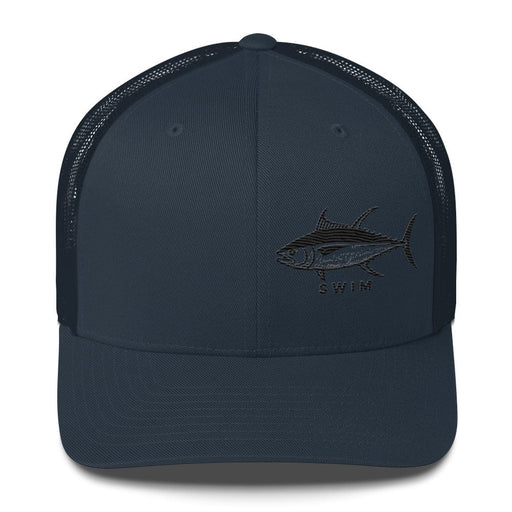 Triniskies Navy Yellowfin Tuna EmbroideredTrucker Cap