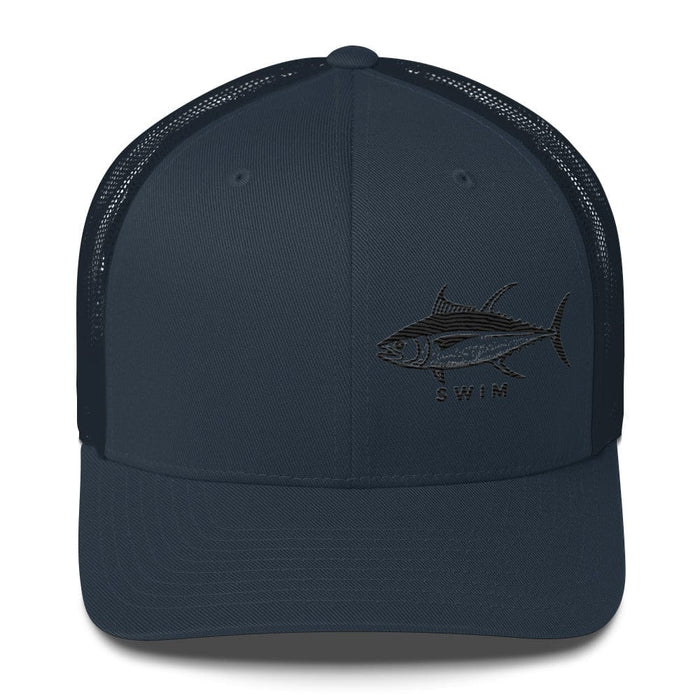 Triniskies Navy Yellowfin Tuna EmbroideredTrucker Cap