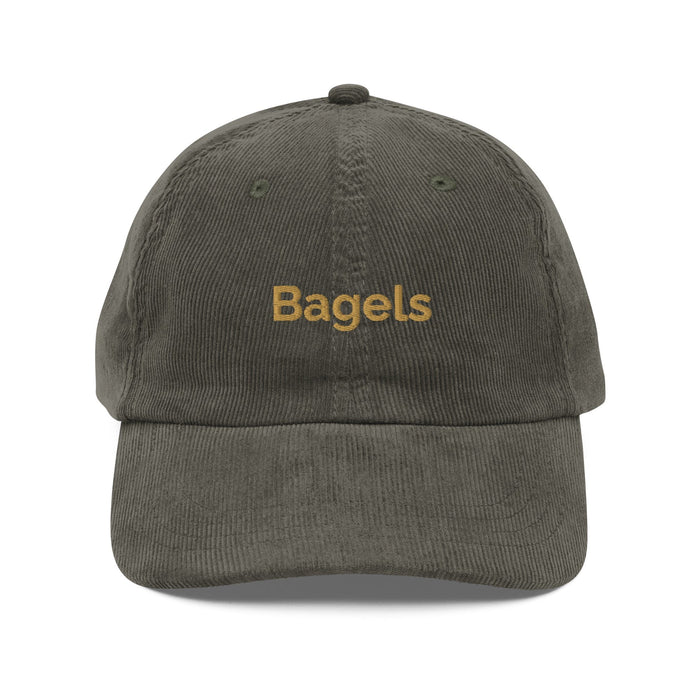 Triniskies  Olive Bagels Embroidered Corduroy Hat - Retro Done Right