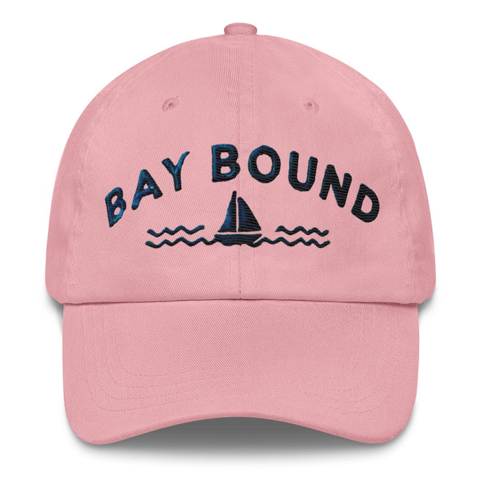 Triniskies Pink Bay Bound Embroidered Dad Hat - Low Profile, Adjustable Strap, Coastal Style Maryland Hat Chesapeake