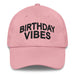 Triniskies Pink Birthday Vibes Dad Hat, Low Profile Adjustable Cap Celebration Birthday Hat Great Gift Idea