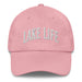 Triniskies Pink Embroidered "Lake Life" Dad Hat – Low Profile, Adjustable Strap Mens Gift Womens Gift