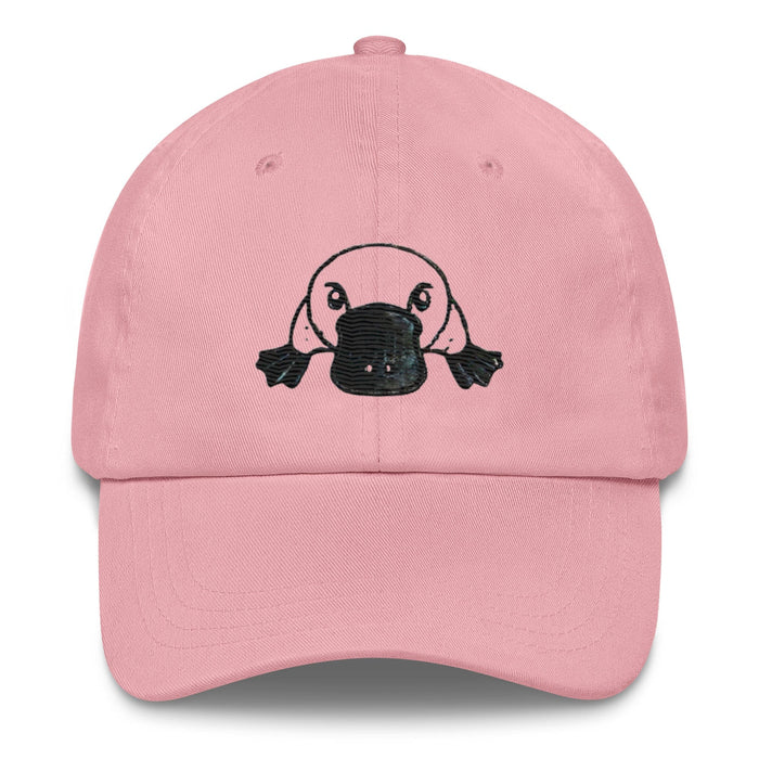 Triniskies Pink Embroidered Platypus Dad Hat – Low-Profile, Stylish & Comfortable Wildlife Humor Funny Hat