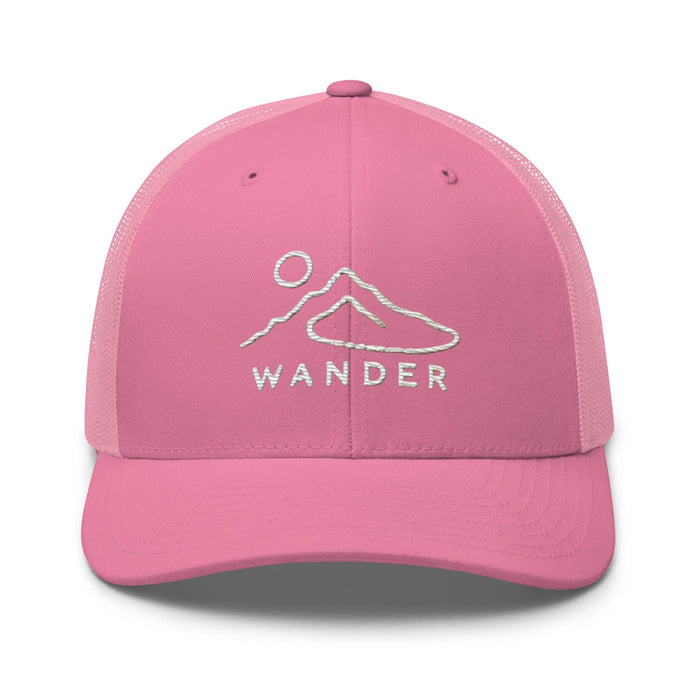 Triniskies  Pink Wander Often Minimalist Mountain Landscape Trucker Hat – Camping & Hiking